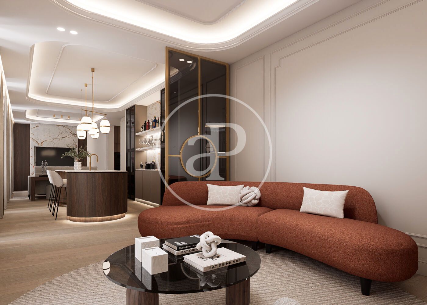 Wohnzimmer von Wohnung zum Verkauf in  Madrid Capital mit Klimaanlage, Heizung und Möbliert