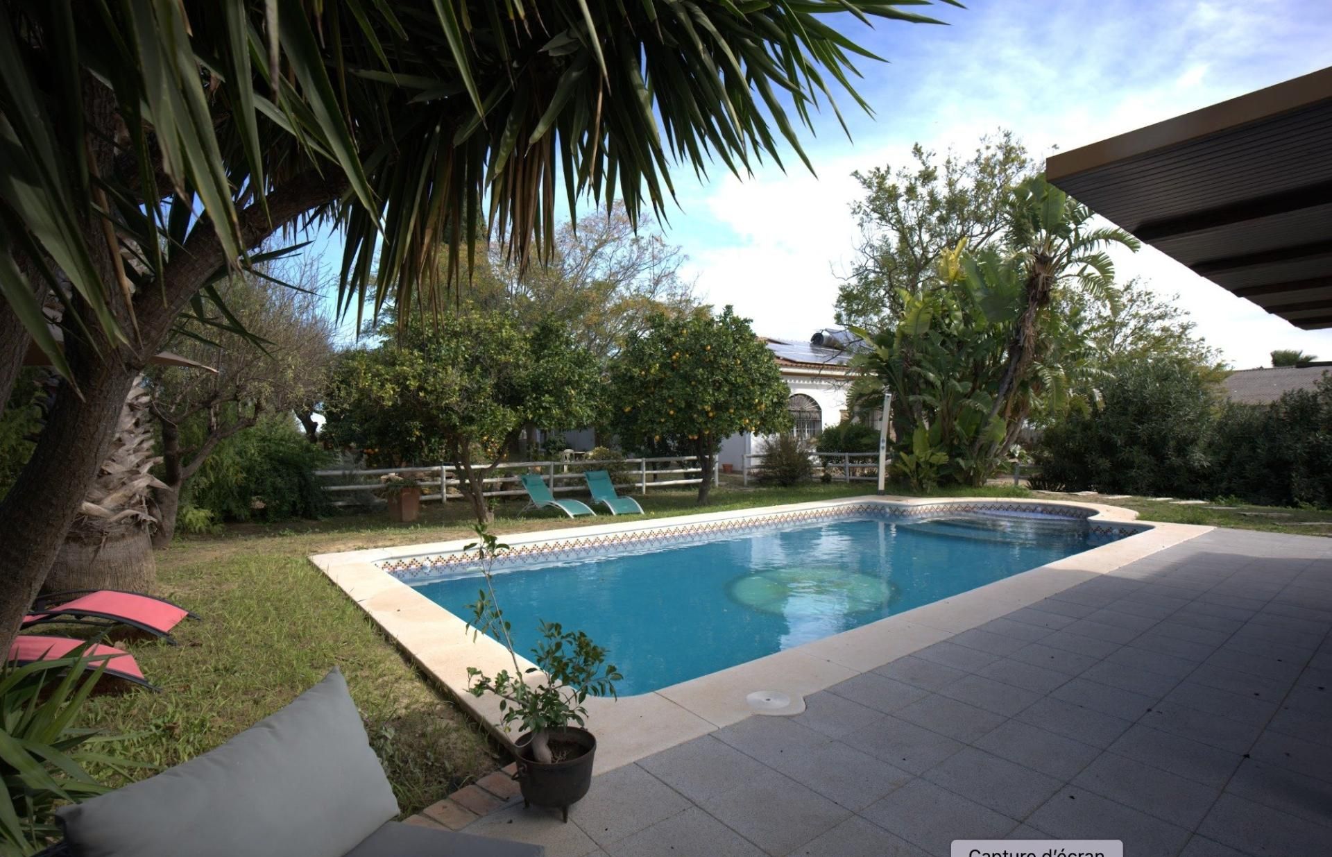Piscina de Finca rústica en venta en Manzanilla con Aire acondicionado, Calefacción y Terraza