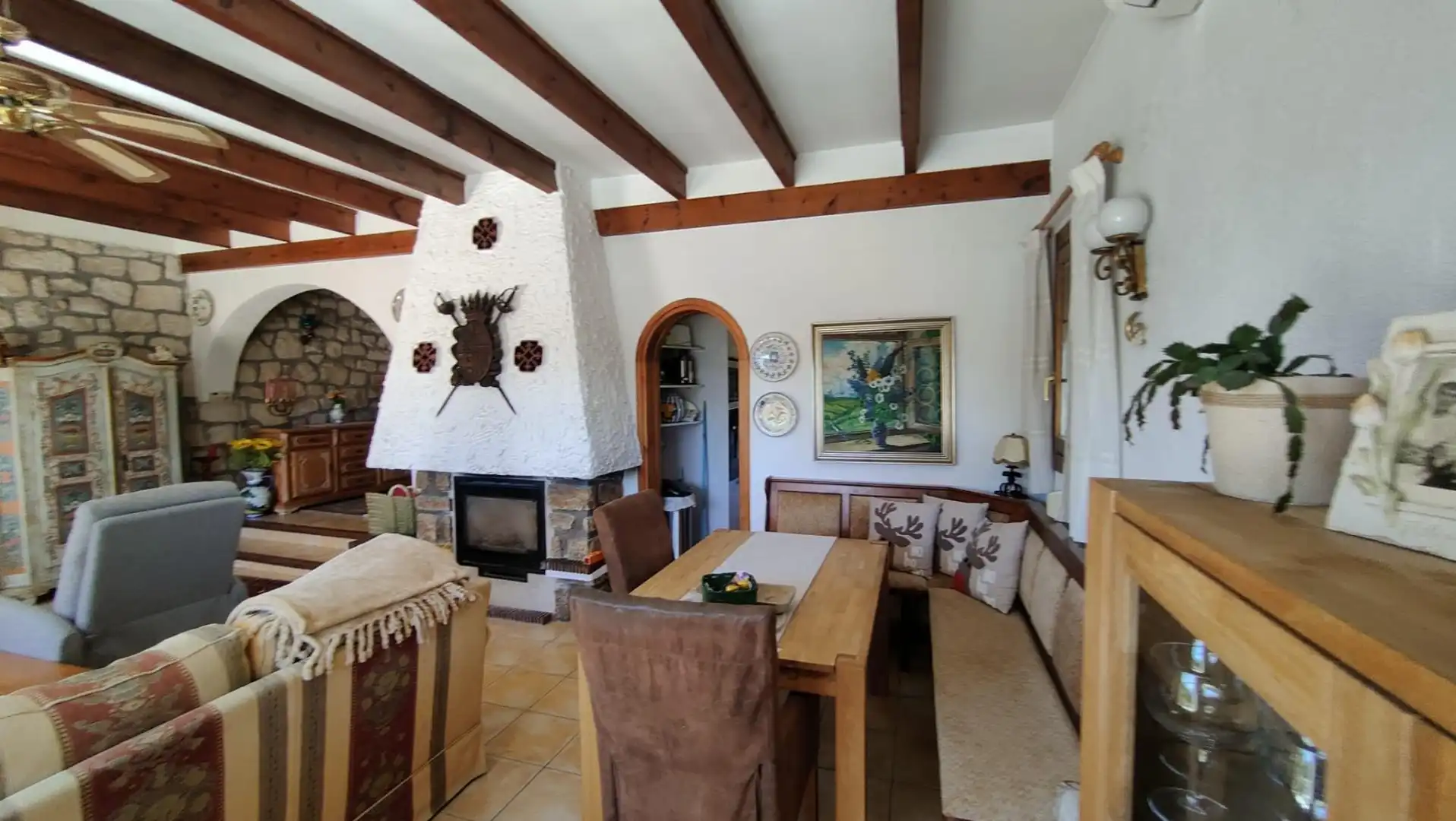 Sala de estar de Casa o chalet en venta en Moraira con Aire acondicionado, Jardín privado y Terraza