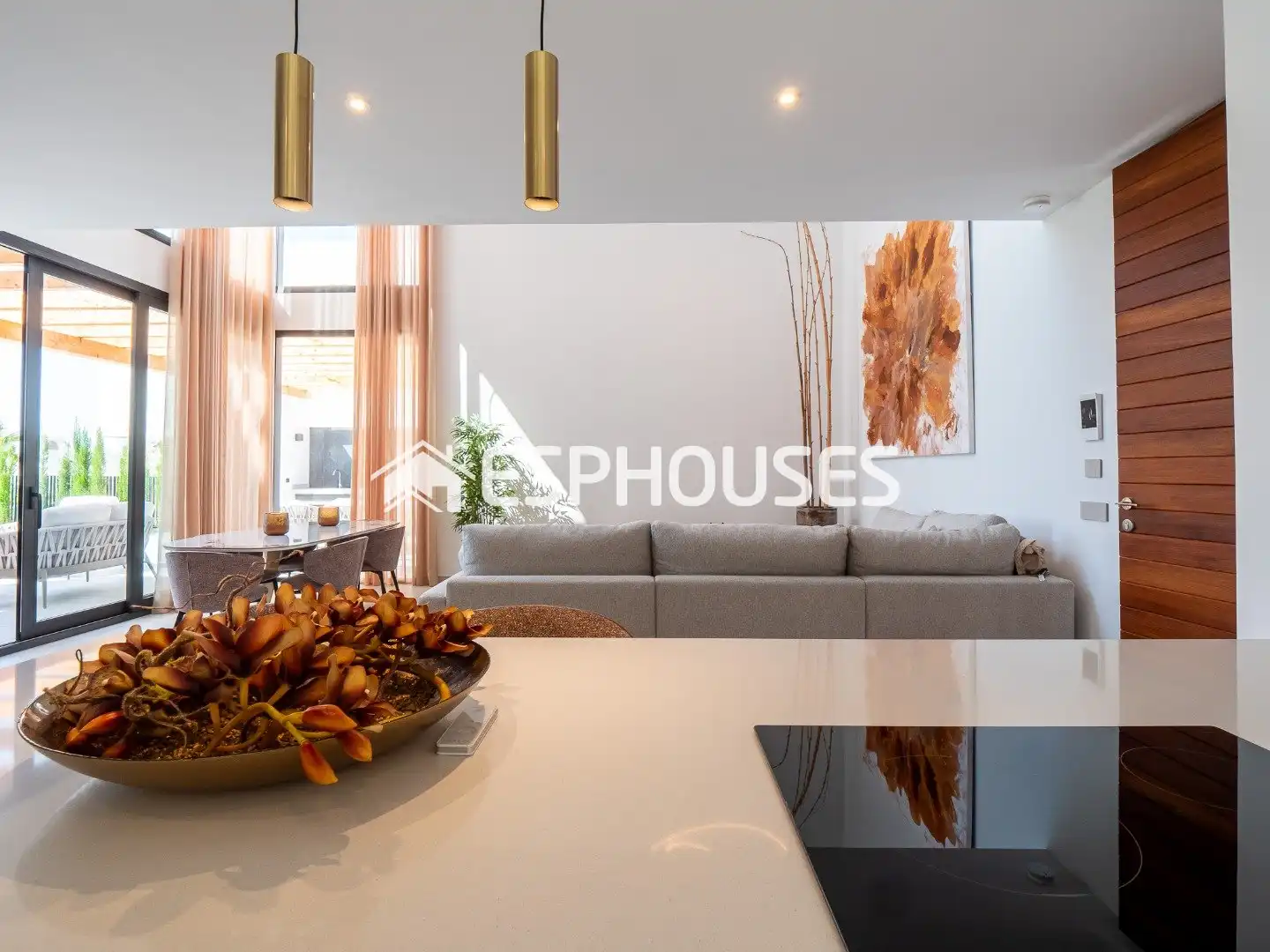 Living room of Houses for sale in Finestrat  with Air Conditioner, Terrace and Swimming Pool
