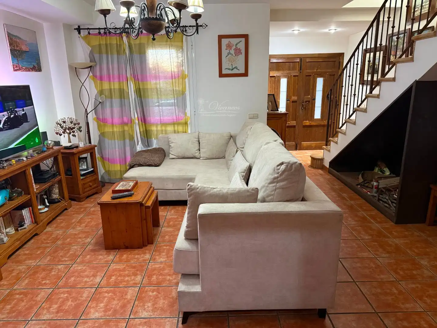 Sala de estar de Casa adosada en venta en Inca con Terraza y Piscina