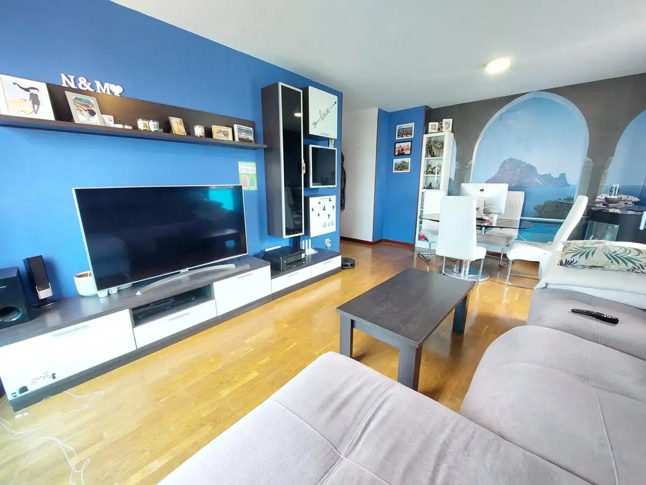 Sala de estar de Piso en venta en Gijón  con Calefacción, Trastero y Amueblado