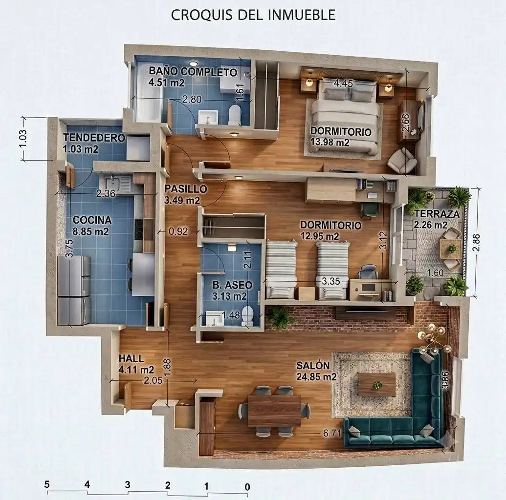 Piso en venta en Ugena con Calefacción, Amueblado y Balcón