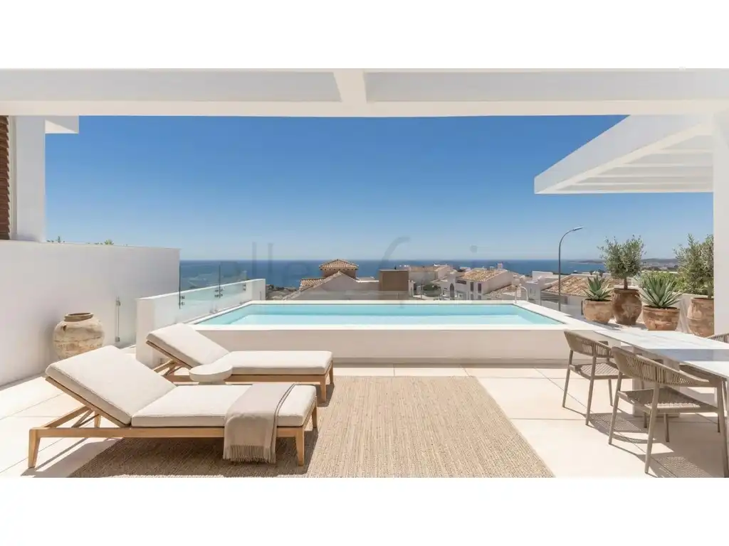 Terrassa de Casa o xalet en venda en Benalmádena amb Aire condicionat, Jardí privat i Terrassa