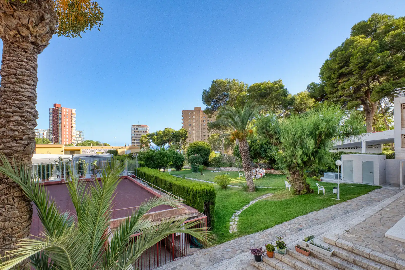 Garten von Wohnung zur Miete in Alicante / Alacant mit Klimaanlage, Heizung und Privatgarten