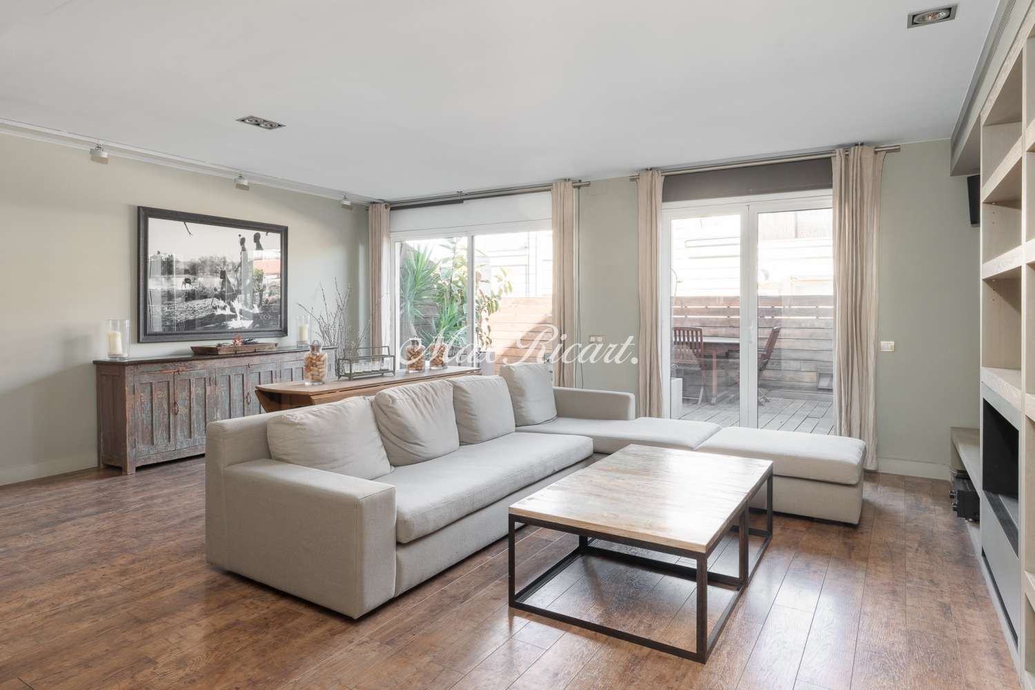 Sala d'estar de Àtic de lloguer en  Barcelona Capital amb Aire condicionat, Calefacció i Terrassa