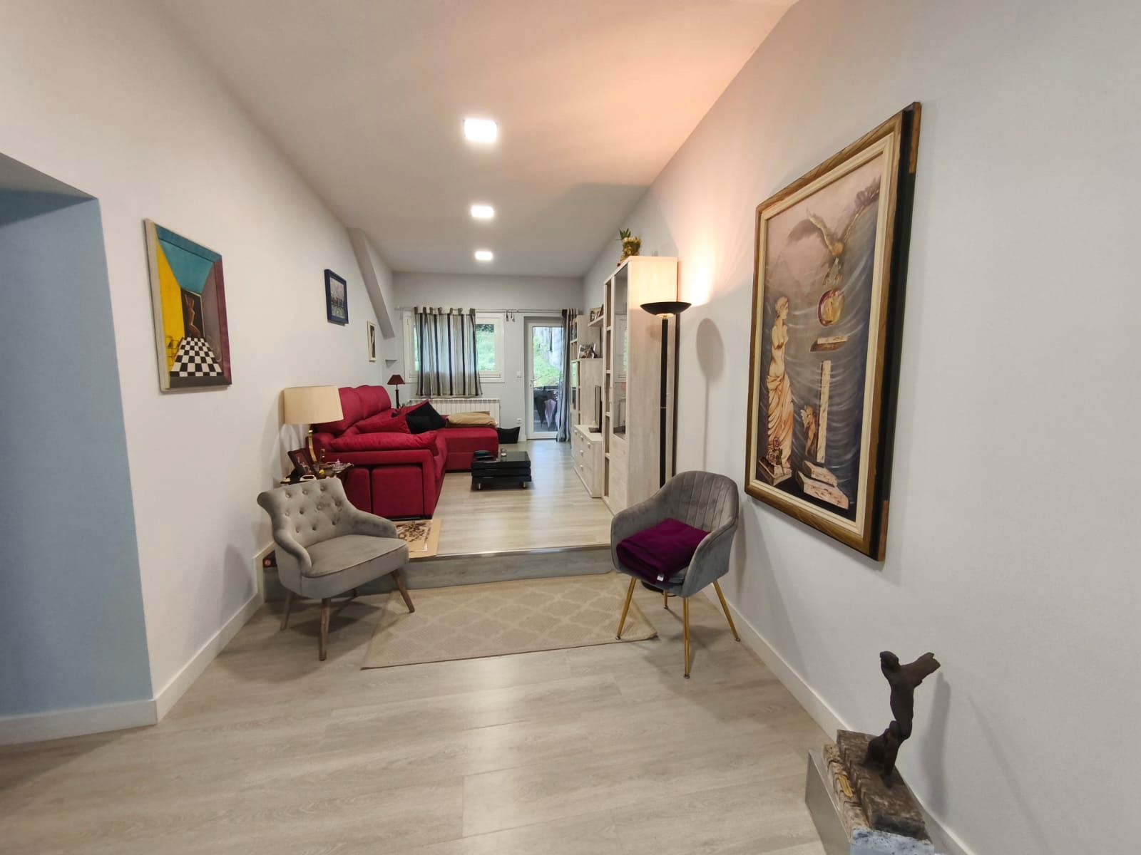 Living room of House or chalet for sale in Ourense Capital   with Heating, Parquet flooring and Furnished