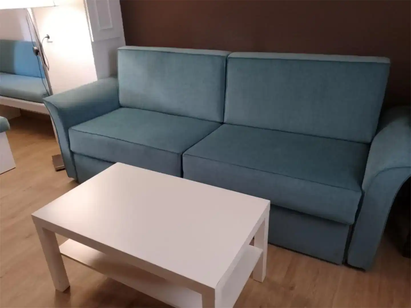Sala d'estar de Pis de lloguer en Peñíscola / Peníscola amb Aire condicionat, Jardí privat i Parquet