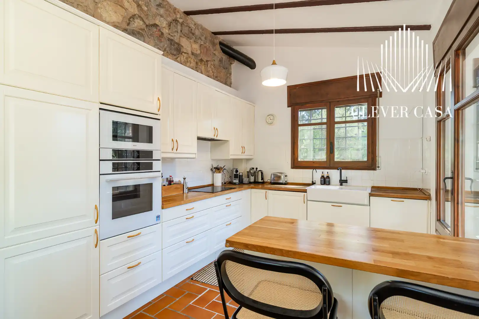 Cocina de Casa o chalet en venta en Castellví de Rosanes con Aire acondicionado, Calefacción y Jardín privado