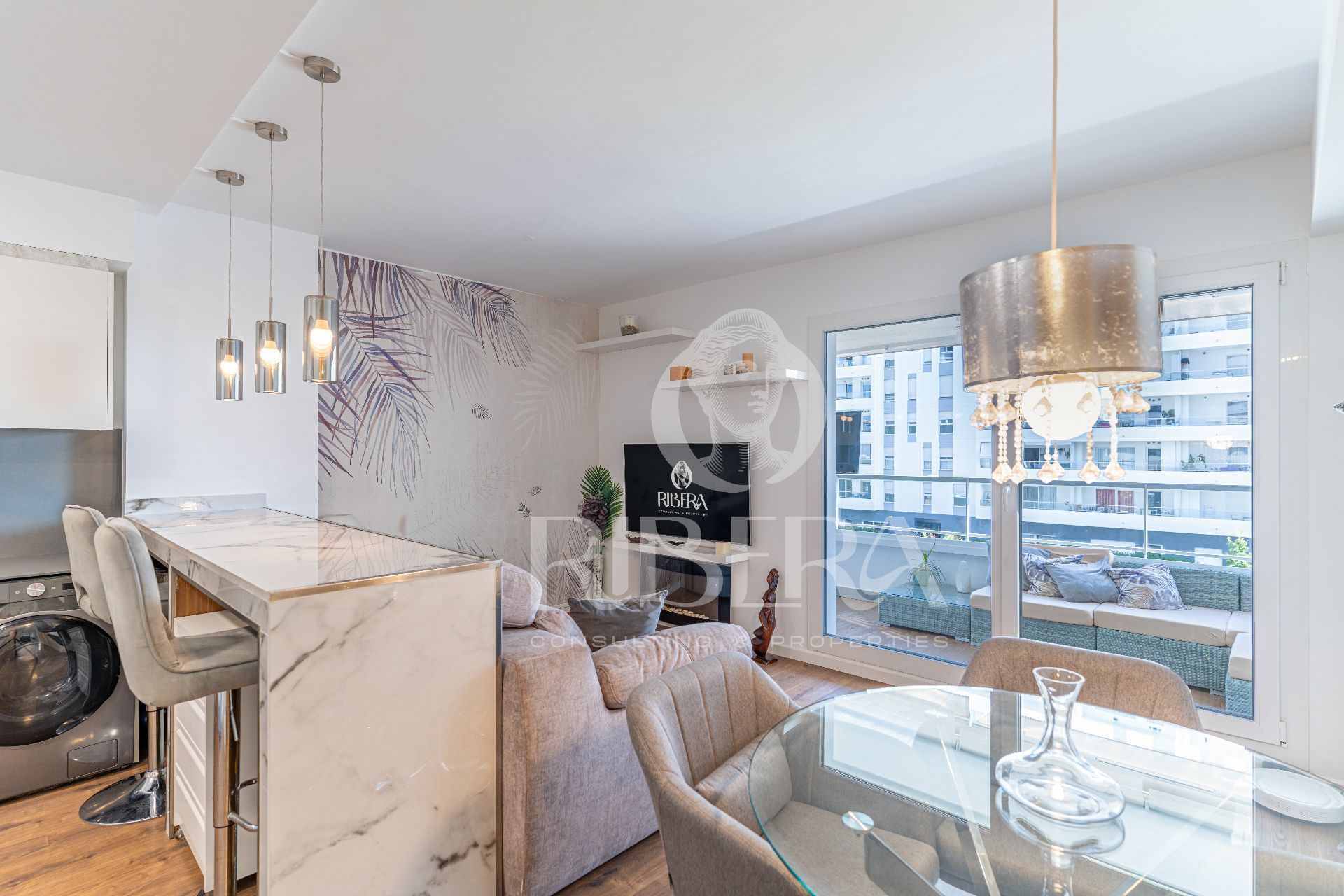Living room of Flat for sale in  Valencia Capital  with Air Conditioner, Heating and Terrace