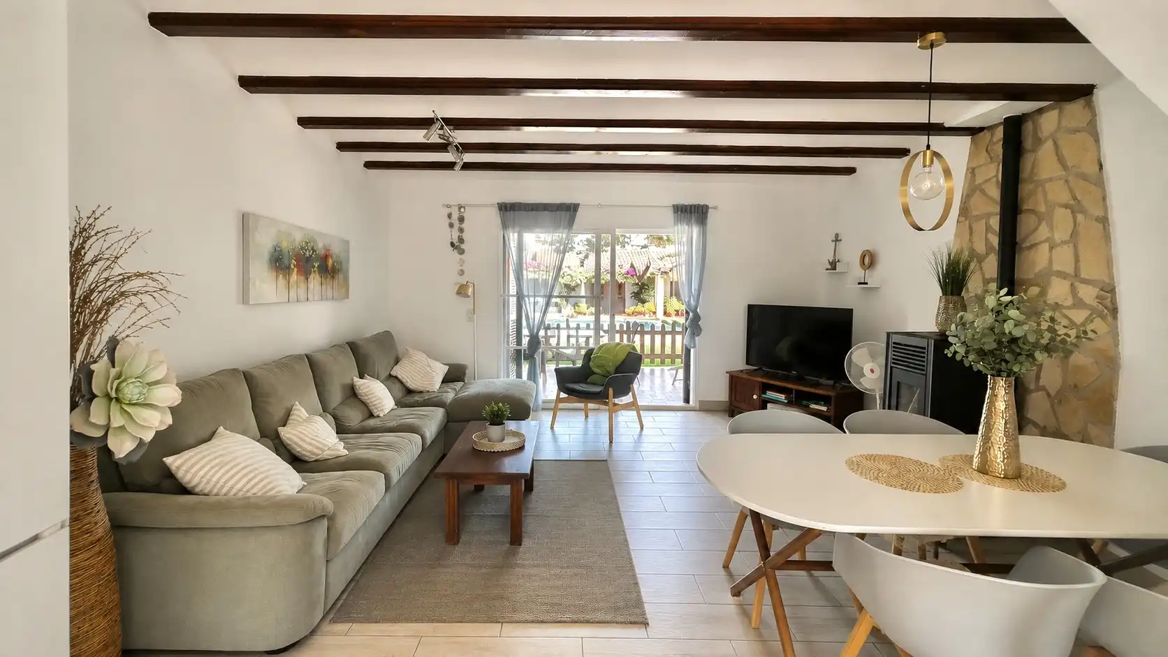 Sala de estar de Casa o chalet en venta en Dénia con Aire acondicionado, Terraza y Trastero