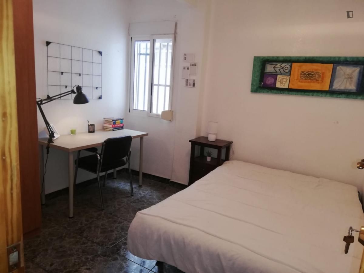 Bedroom of Apartment to share in  Valencia Capital  with Furnished, Oven and Microwave