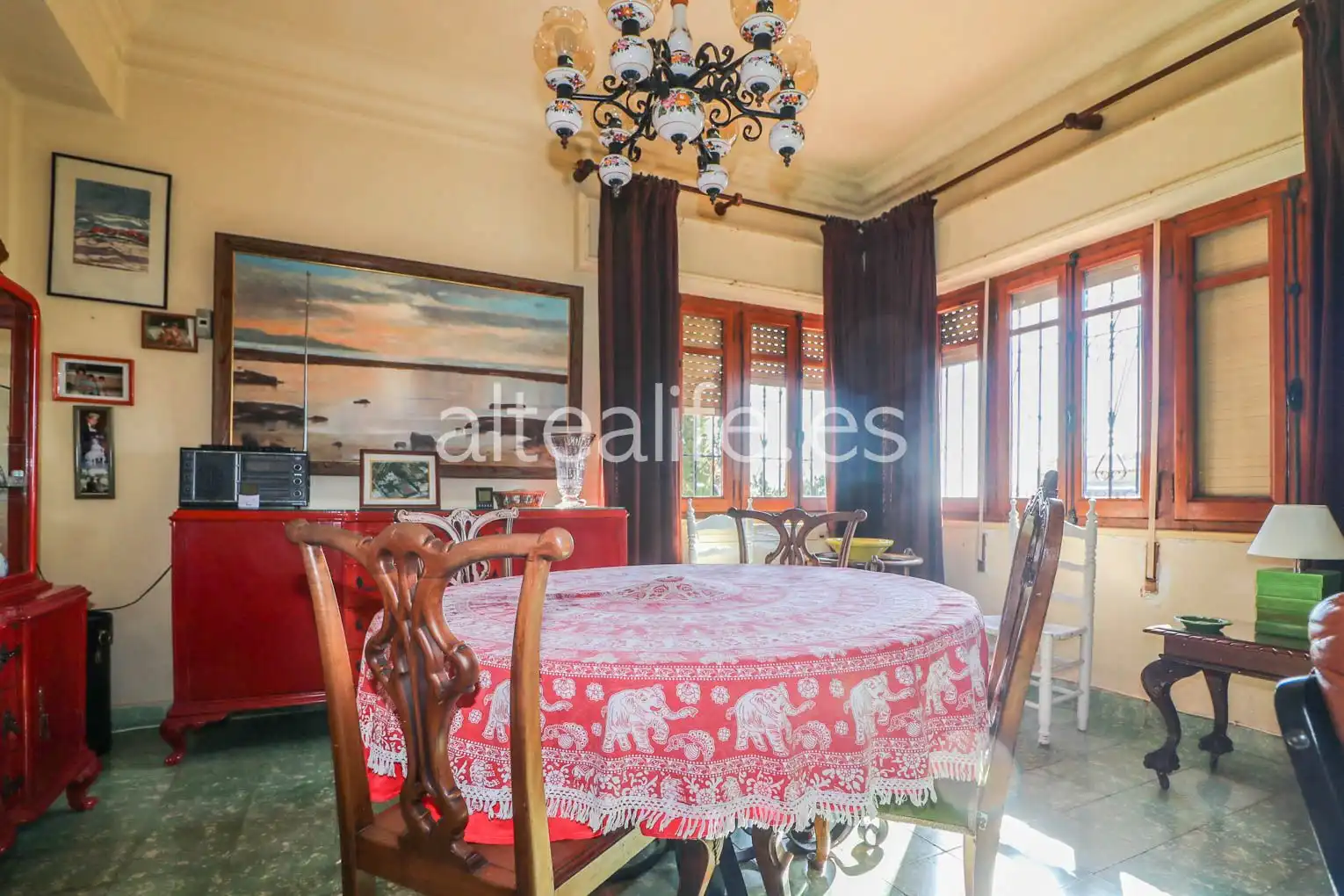 Dining room of Houses for sale in Altea  with Air Conditioner, Terrace and Swimming Pool