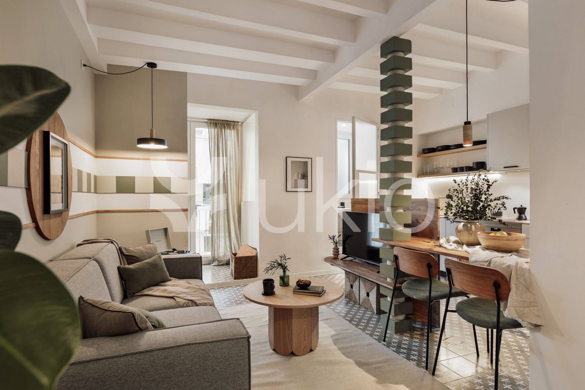 Living room of Apartment to rent in  Barcelona Capital  with Air Conditioner, Heating and Furnished