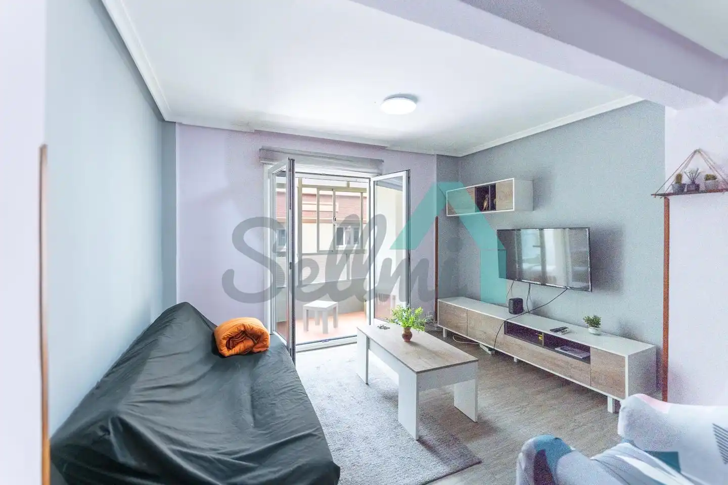 Living room of Flat for rent in Avilés  with Terrace and Furnished