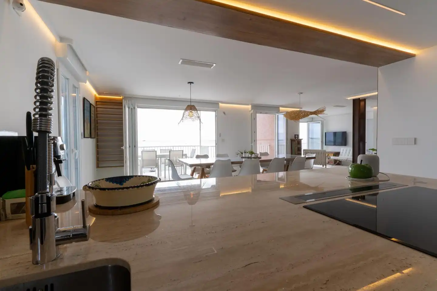 Esszimmer von Wohnung zum Verkauf in Santa Pola mit Klimaanlage, Heizung und Terrasse