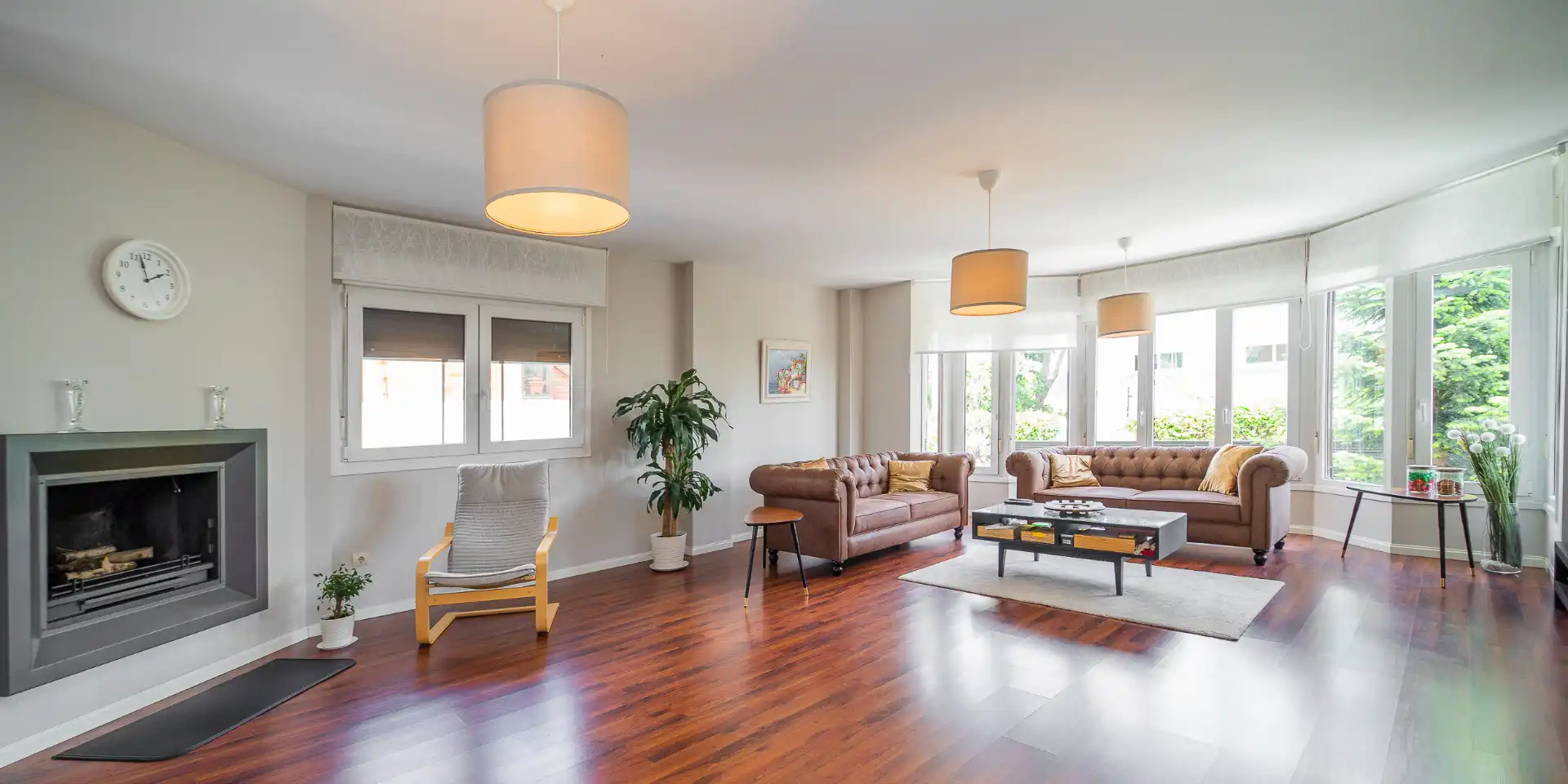Sala de estar de Casa adosada en venta en Las Rozas de Madrid con Aire acondicionado, Calefacción y Jardín privado