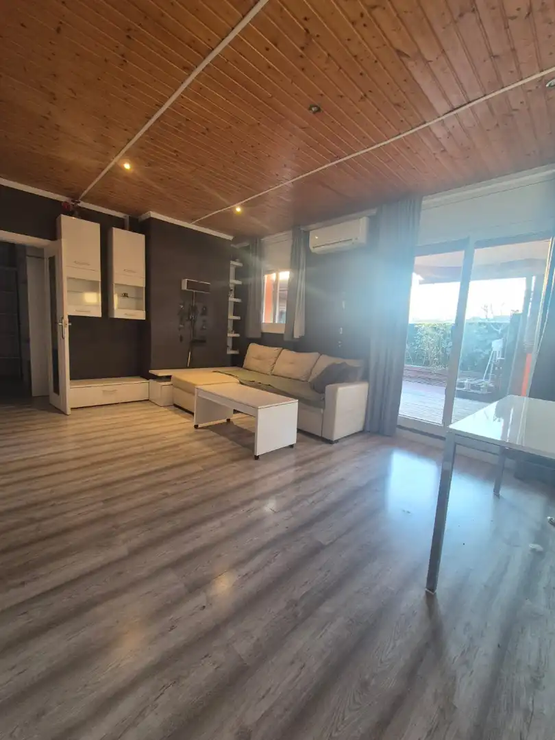 Sala de estar de Ático en venta en Santa Coloma de Gramenet con Aire acondicionado, Parquet y Terraza