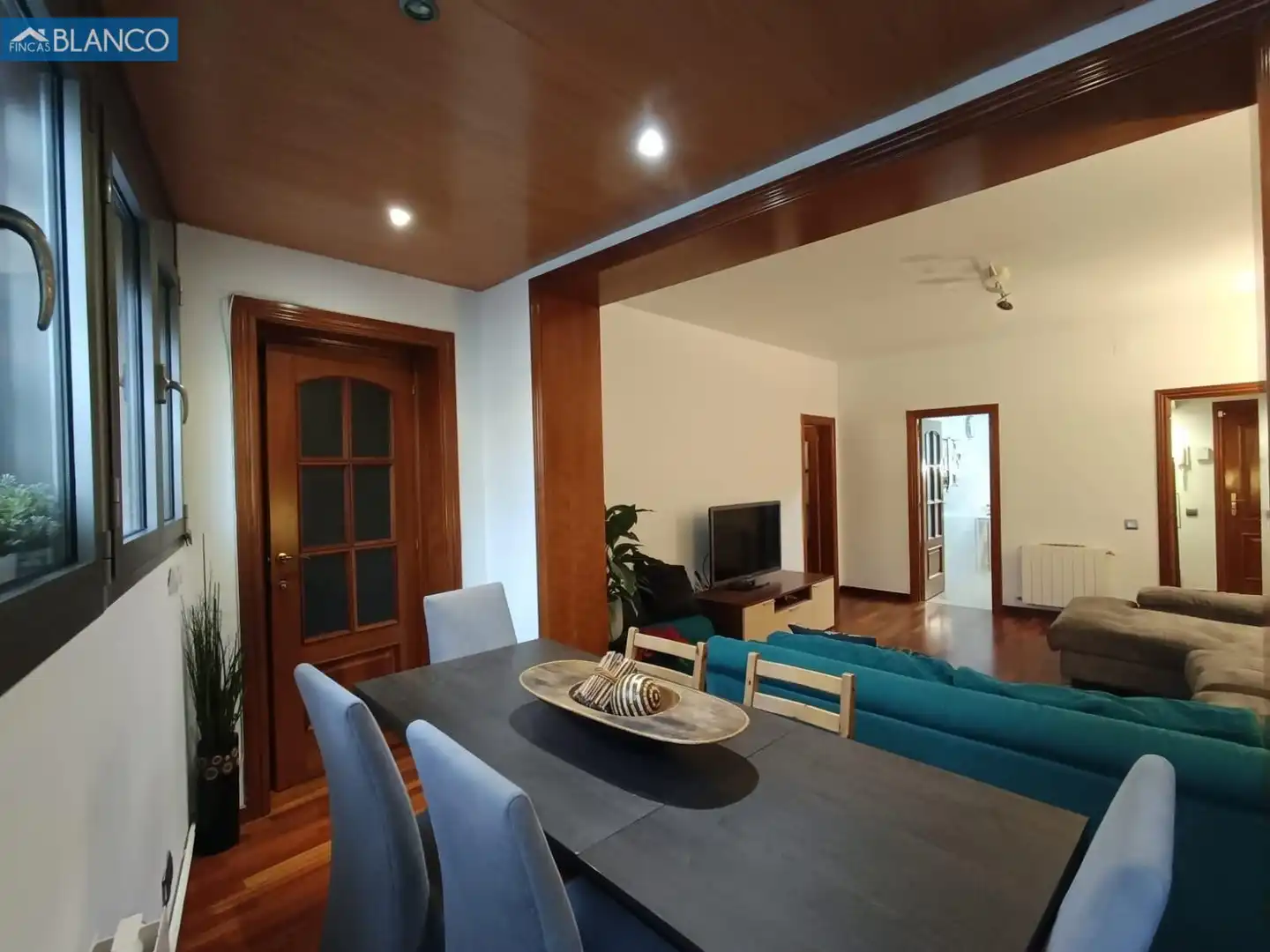 Sala de estar de Piso en venta en L'Hospitalet de Llobregat con Aire acondicionado, Calefacción y Parquet