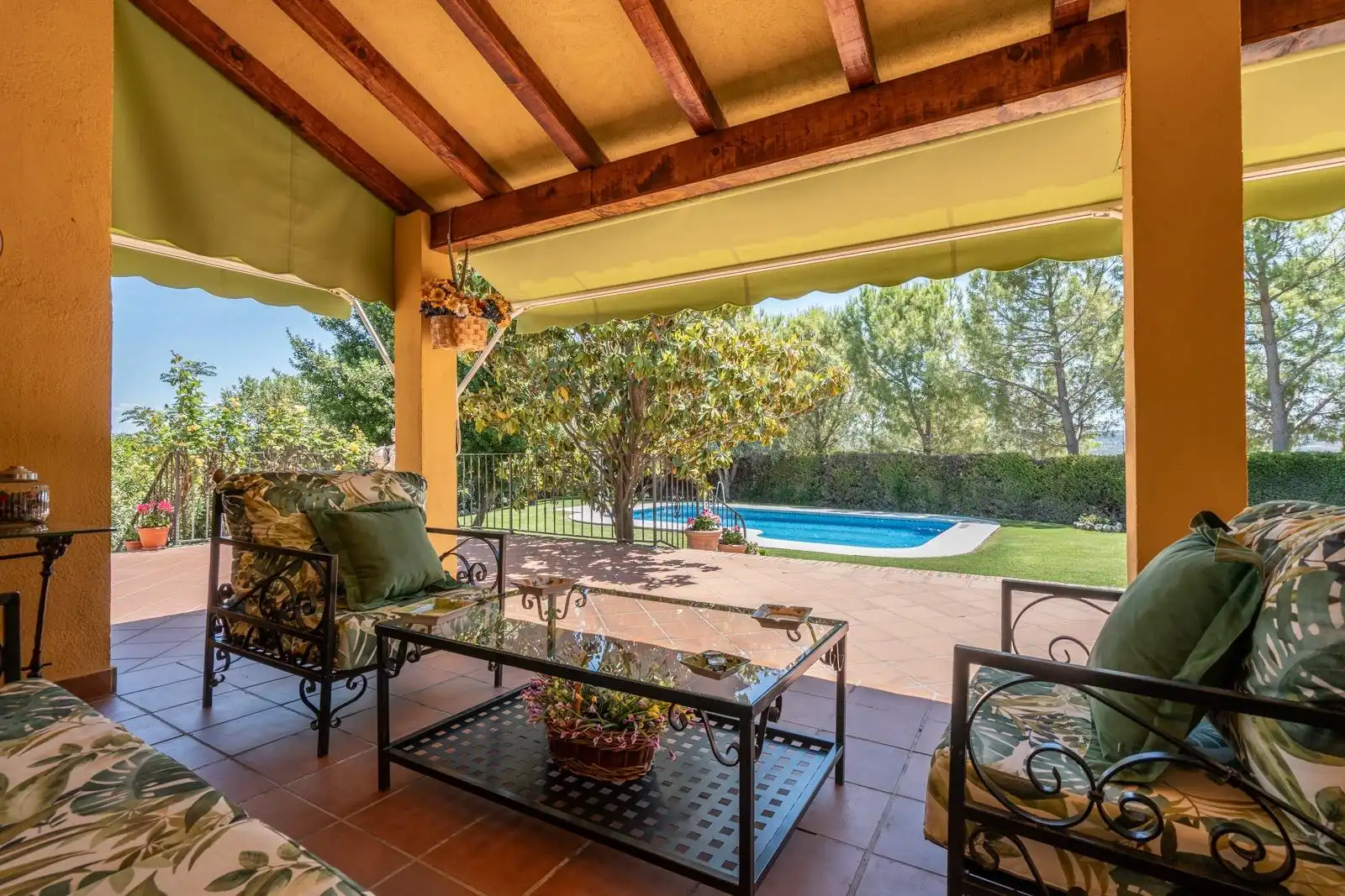 Terraza de Finca rústica en venta en Chinchón con Aire acondicionado, Calefacción y Jardín privado