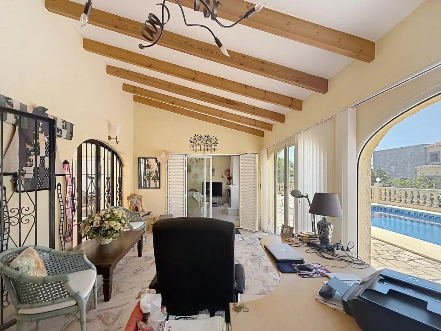 Sala de estar de Casa o chalet en venta en Benitachell / El Poble Nou de Benitatxell con Aire acondicionado, Calefacción y Jardín privado