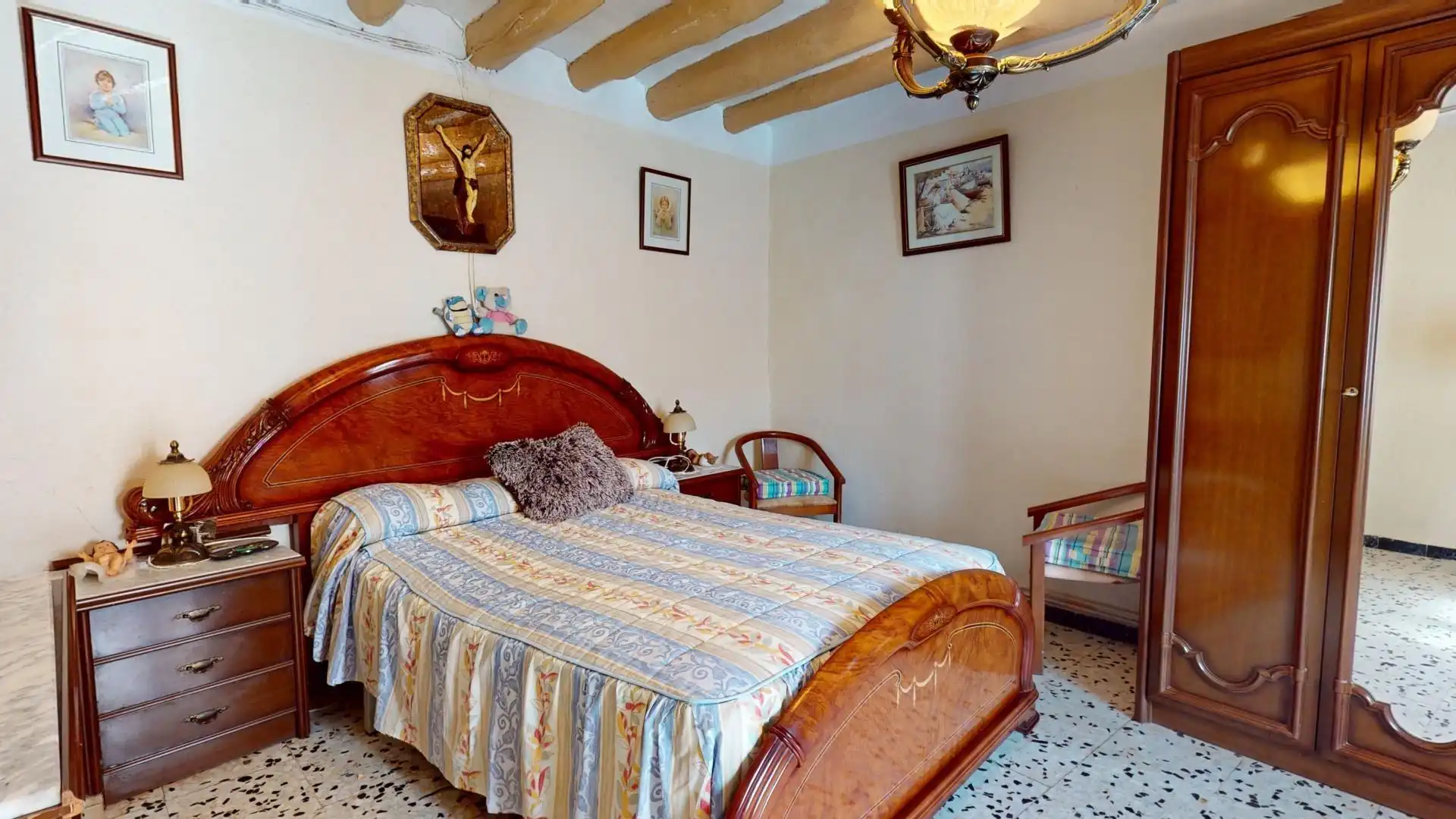 Habitación de Finca rústica en venta en Lumpiaque con Calefacción, Terraza y Amueblado