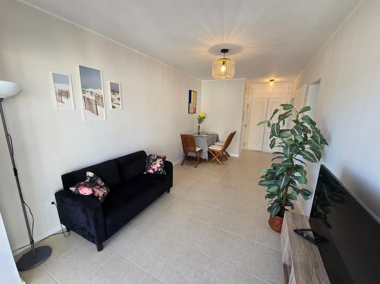 Wohnzimmer von Wohnungen zum Verkauf in Calpe / Calp mit Klimaanlage, Heizung und Privatgarten