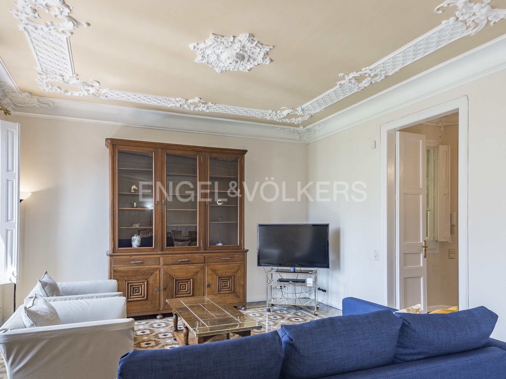 Living room of Apartment to rent in  Barcelona Capital  with Air Conditioner, Heating and Terrace