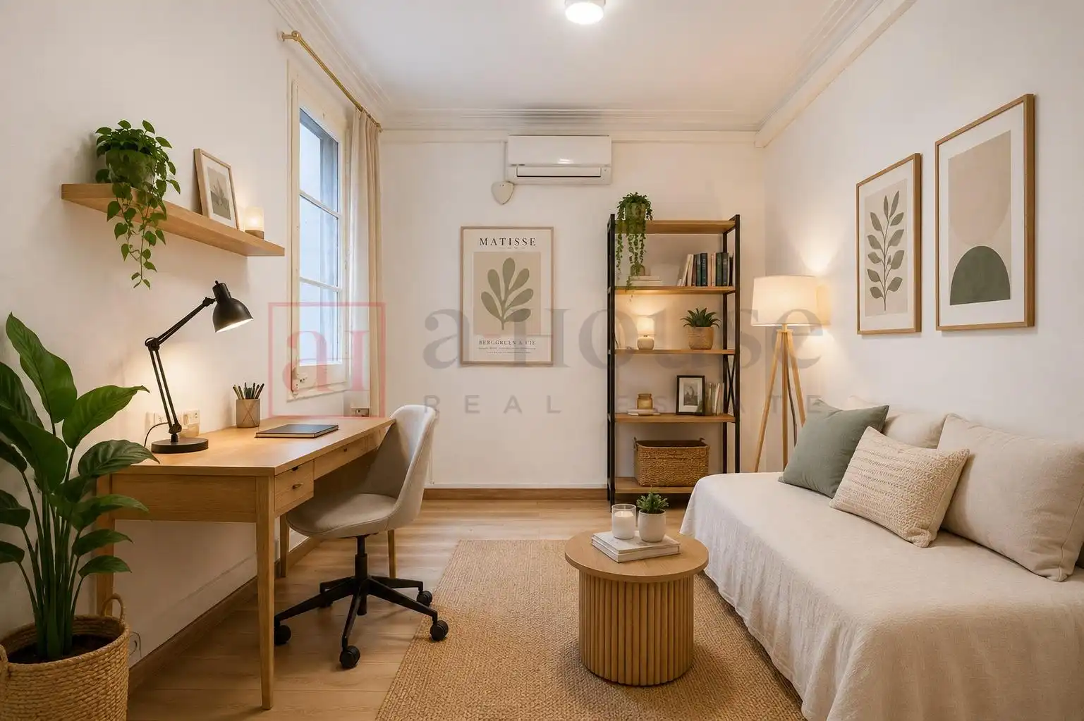 Schlafzimmer von Wohnung zum Verkauf in Barcelona mit Klimaanlage und Heizung