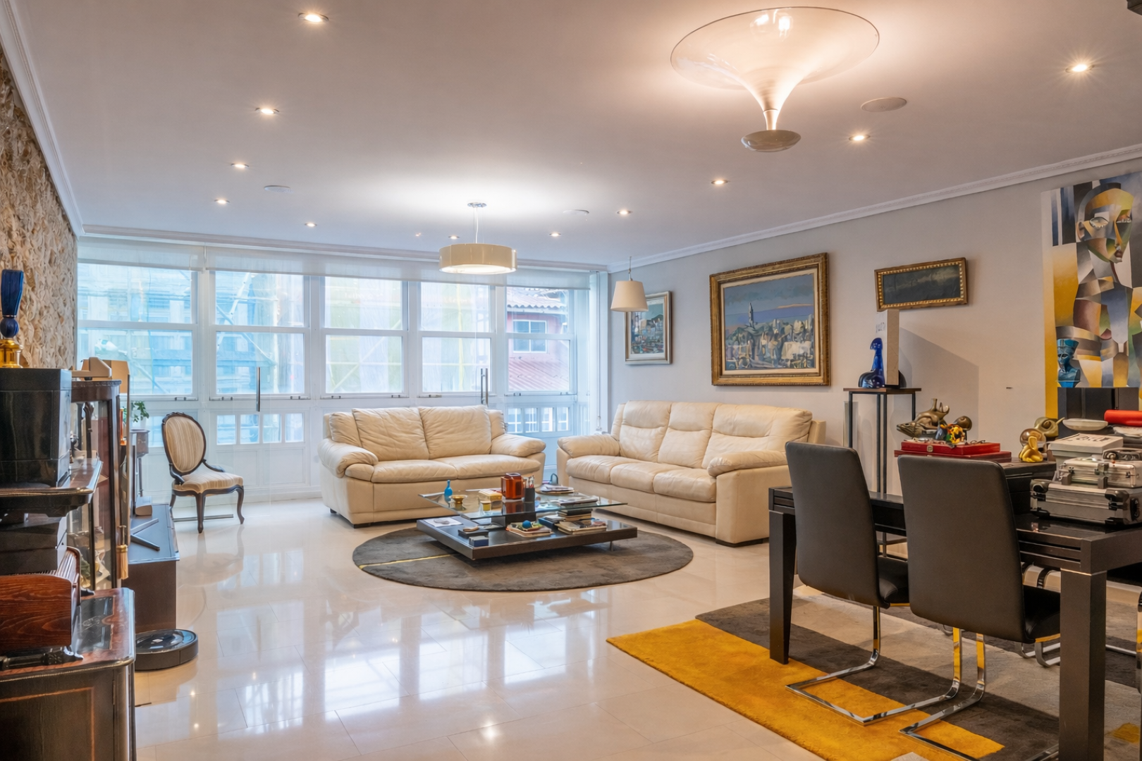 Sala d'estar de Pis en venda en A Coruña Capital  amb Calefacció