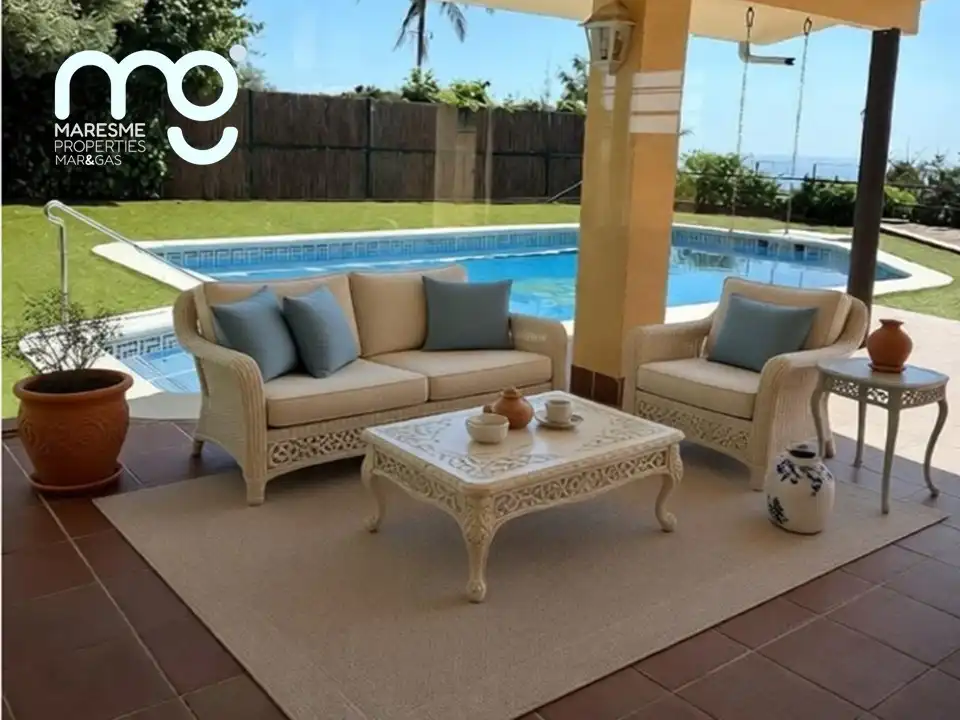 Terraza de Casa o chalet en venta en Tiana con Aire acondicionado, Calefacción y Jardín privado