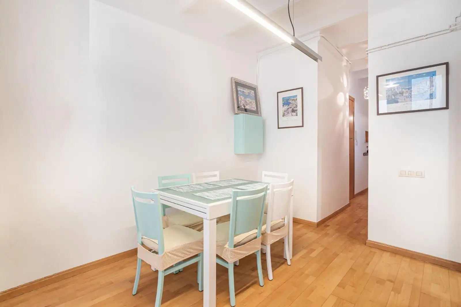 Esszimmer von Wohnung zum Verkauf in Barcelona mit Klimaanlage, Heizung und Parkett