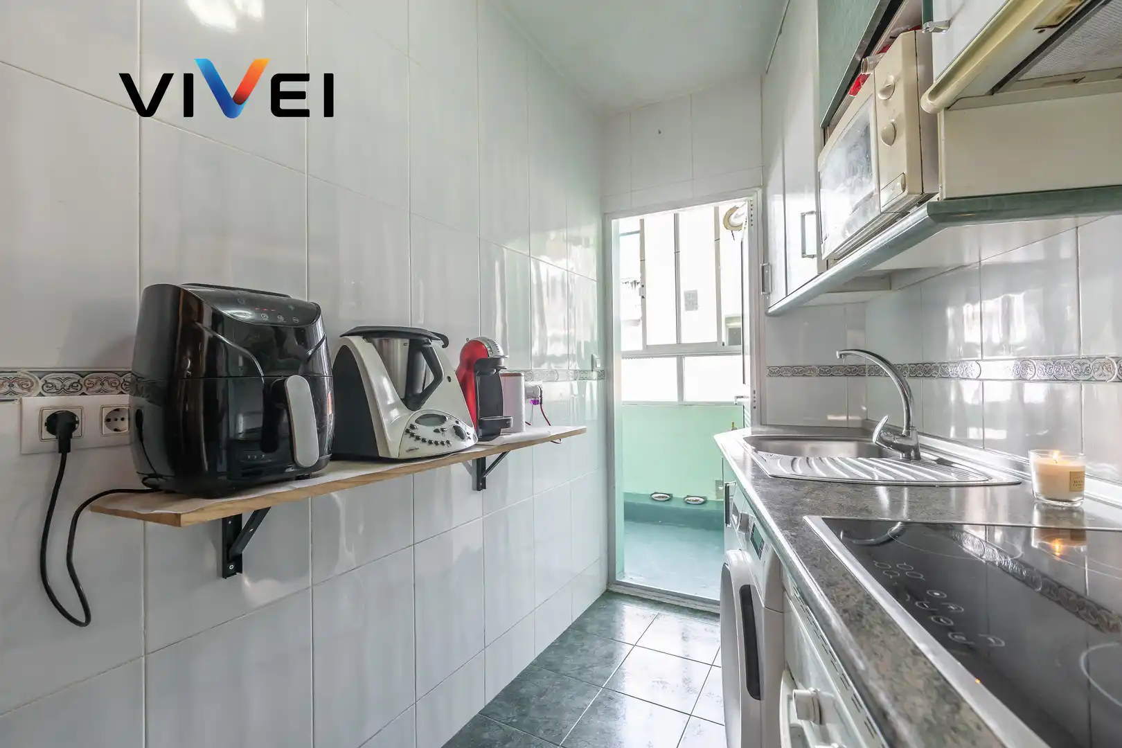 Kitchen of Flat for sale in Madrid  with Heating and Balcony