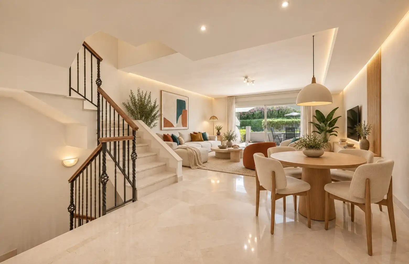 Living room of Detached homes for sale in Marbella  with Air Conditioner, Heating and Private garden