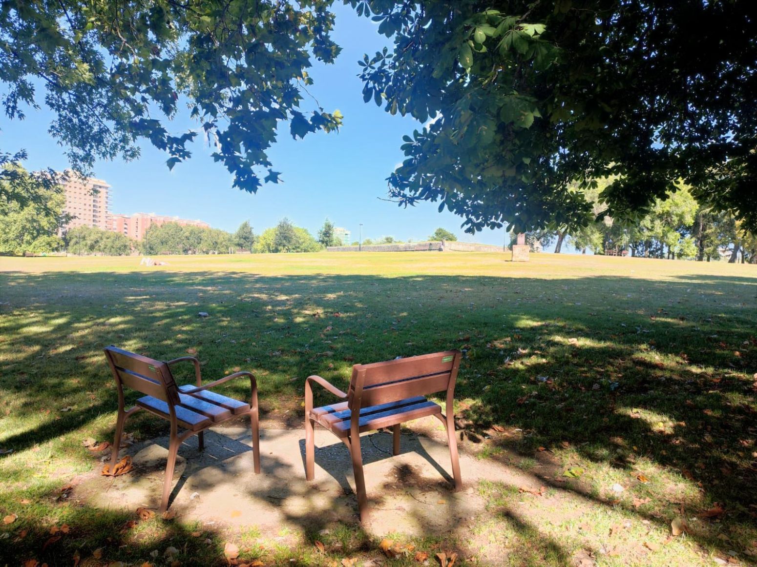 Garden of Flat to rent in  Pamplona / Iruña  with Air Conditioner, Heating and Parquet flooring