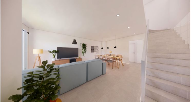 Living room of Single-family semi-detached for sale in  Murcia Capital  with Air Conditioner, Heating and Private garden