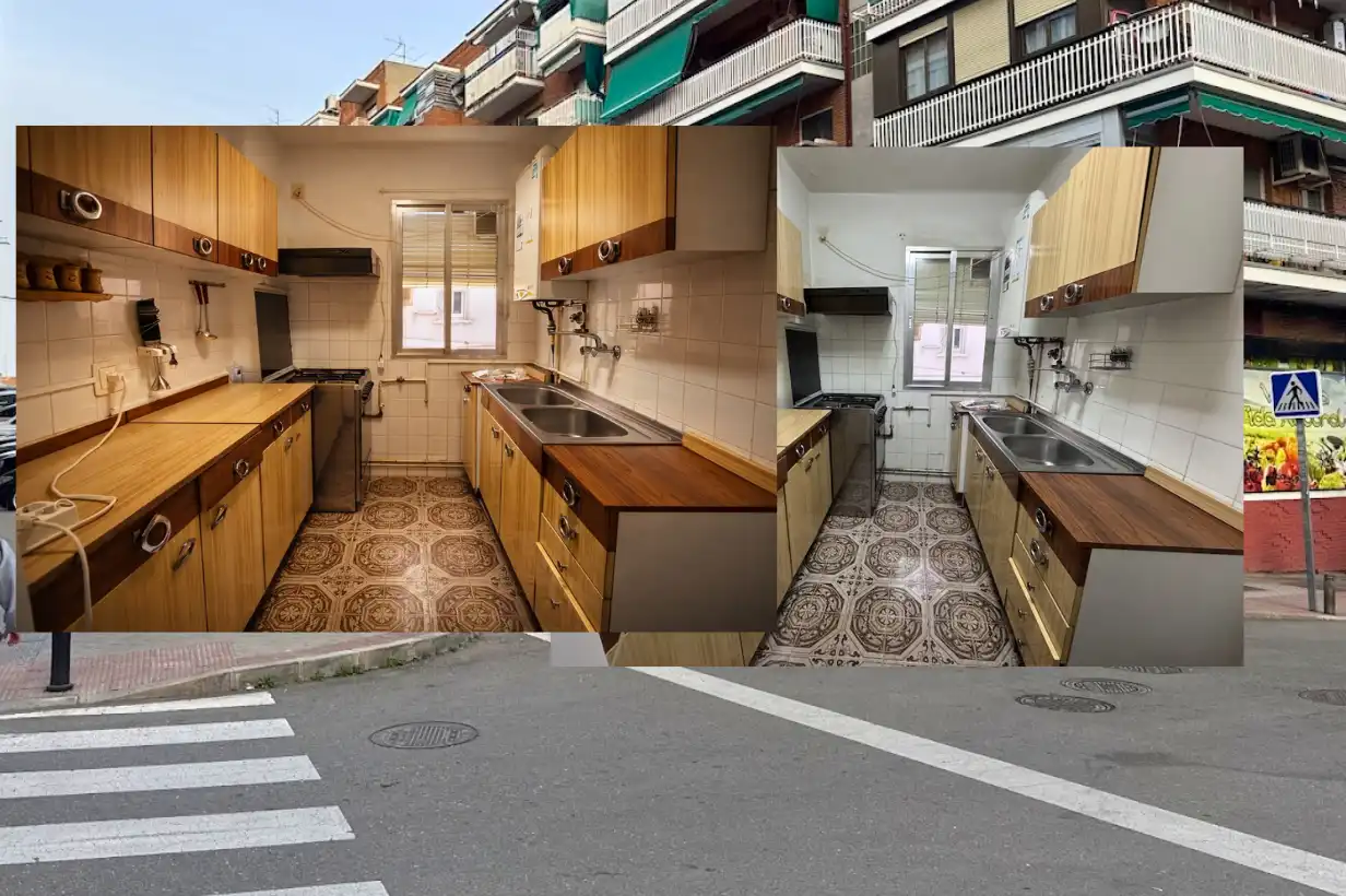 Kitchen of Flat for sale in Madrid  with Terrace and Balcony