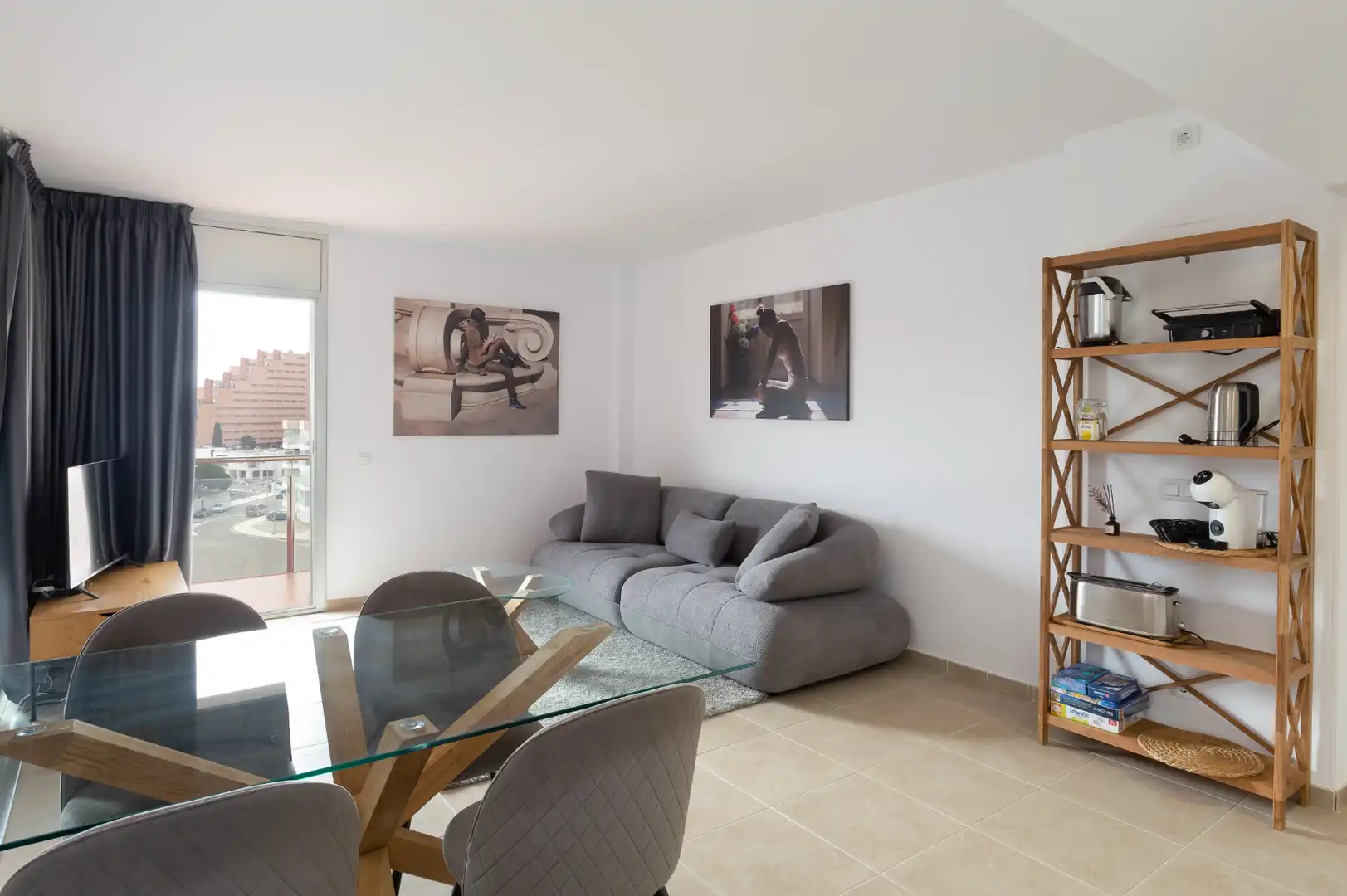 Sala d'estar de Apartament en venda en Roses amb Aire condicionat, Terrassa i Traster