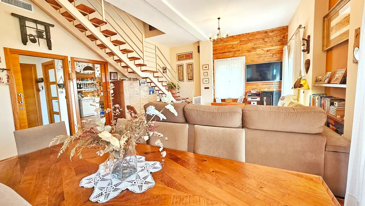 Sala de estar de Casa o chalet en venta en Cañaveral de León con Aire acondicionado, Jardín privado y Terraza