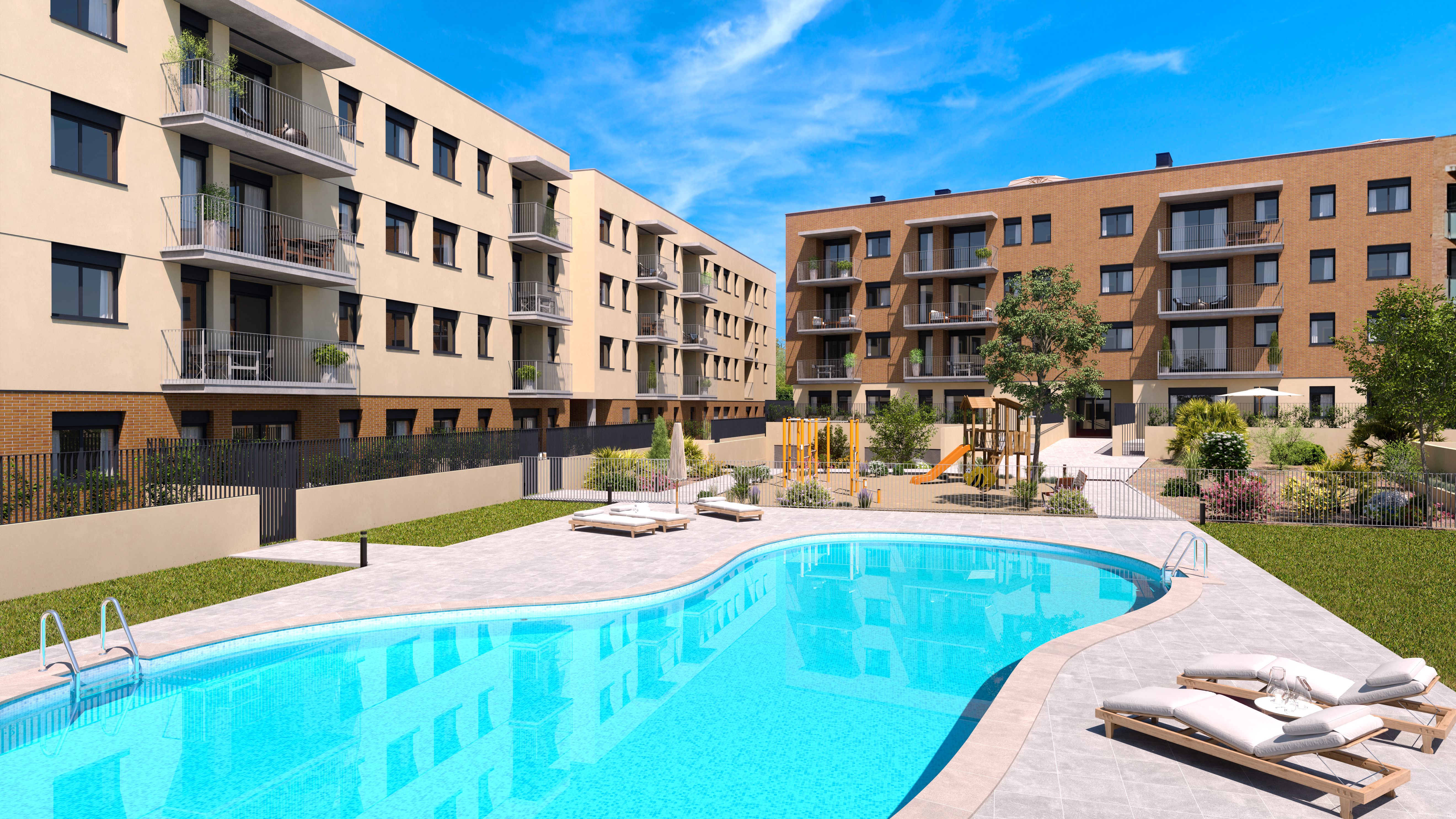 Swimming pool of Flat for sale in Torredembarra  with Air Conditioner, Heating and Private garden