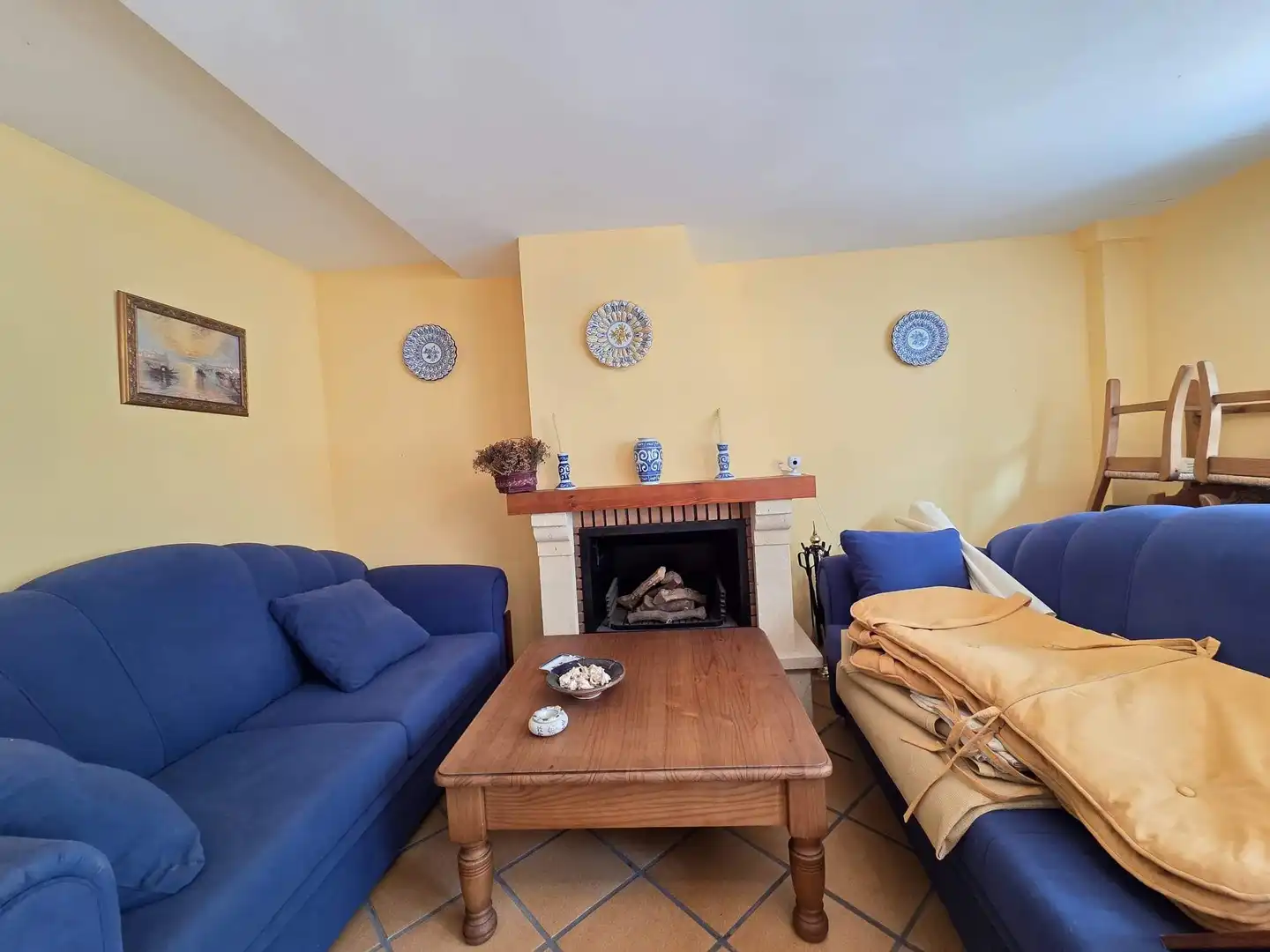 Sala d'estar de Casa adosada en venda en Gandia amb Aire condicionat, Jardí privat i Terrassa