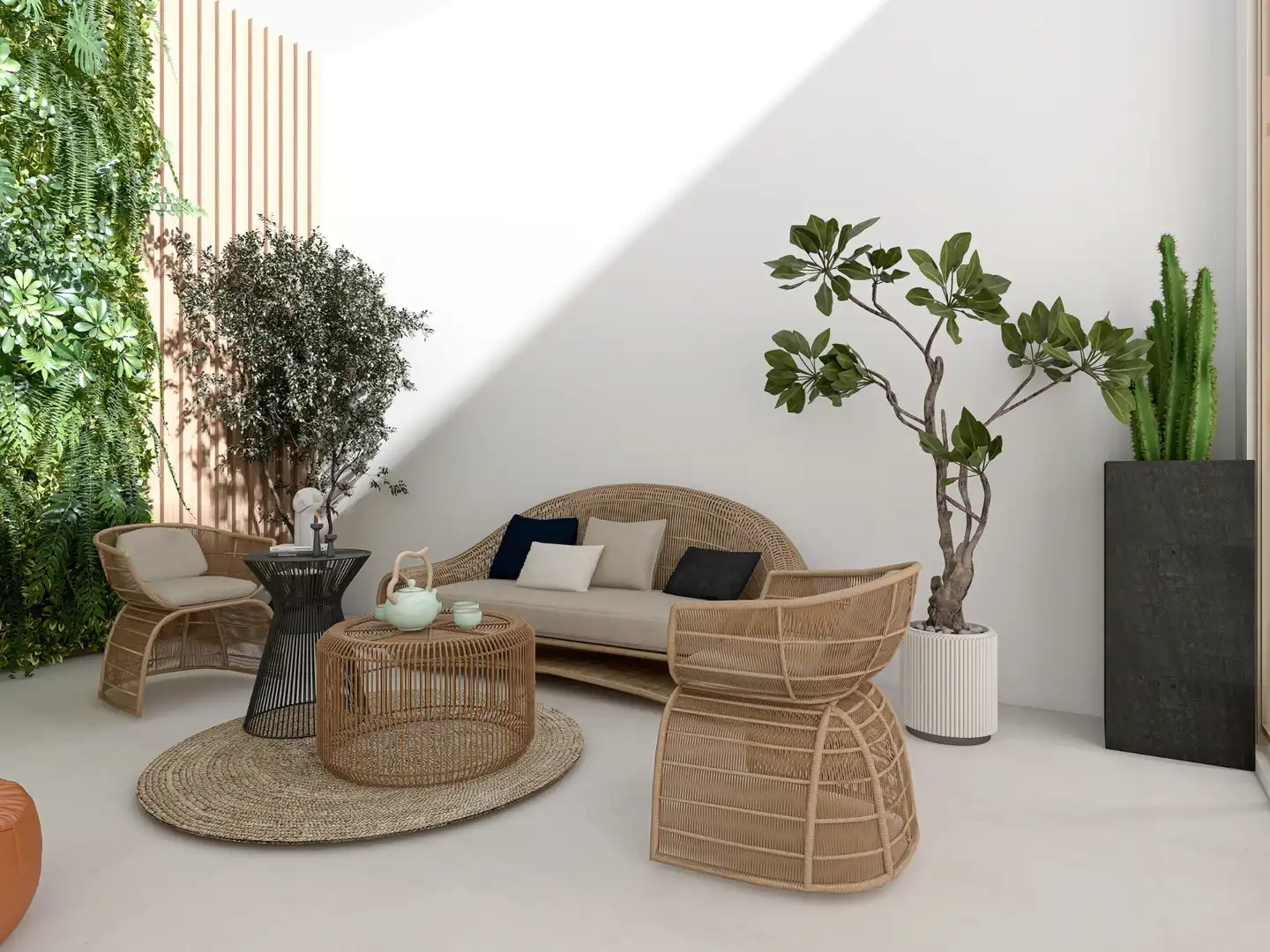 Living room of Flat for sale in Barcelona  with Private garden and Terrace