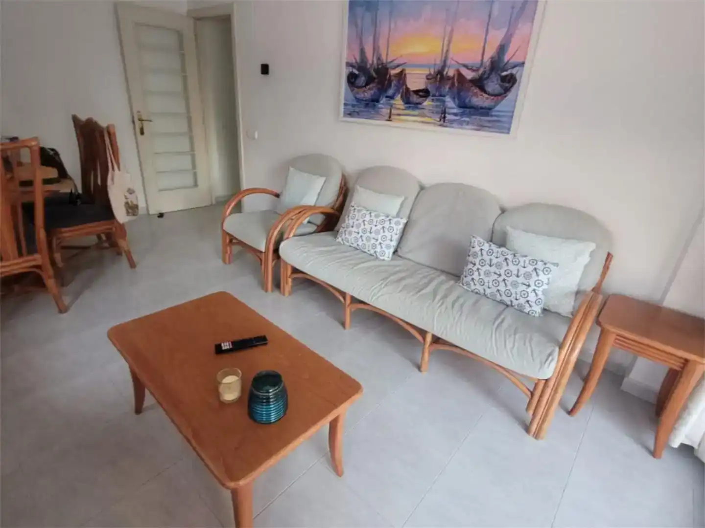 Wohnzimmer von Wohnung zur Miete in Calpe / Calp mit Klimaanlage, Schwimmbad und Möbliert