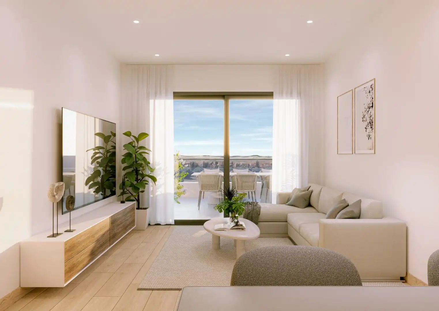 Sala de estar de Apartamento en venta en La Hoya  con Trastero y Piscina comunitaria