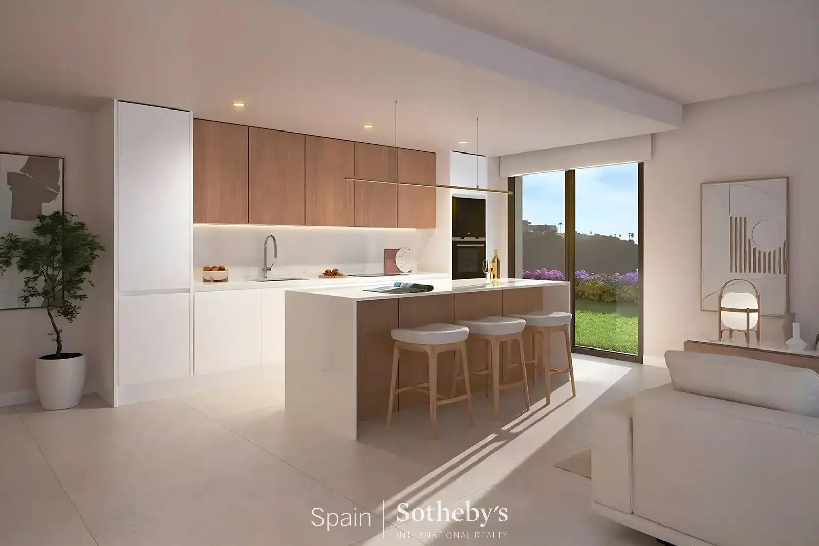 Cuina de Apartament en venda en Adeje amb Aire condicionat, Jardí privat i Terrassa
