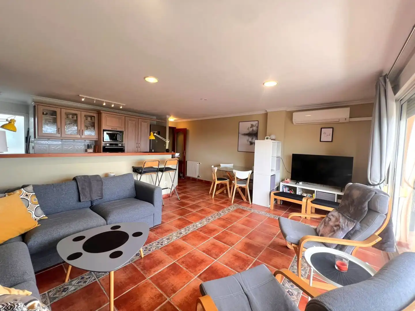 Sala d'estar de Apartament en venda en Benissa amb Aire condicionat, Calefacció i Moblat