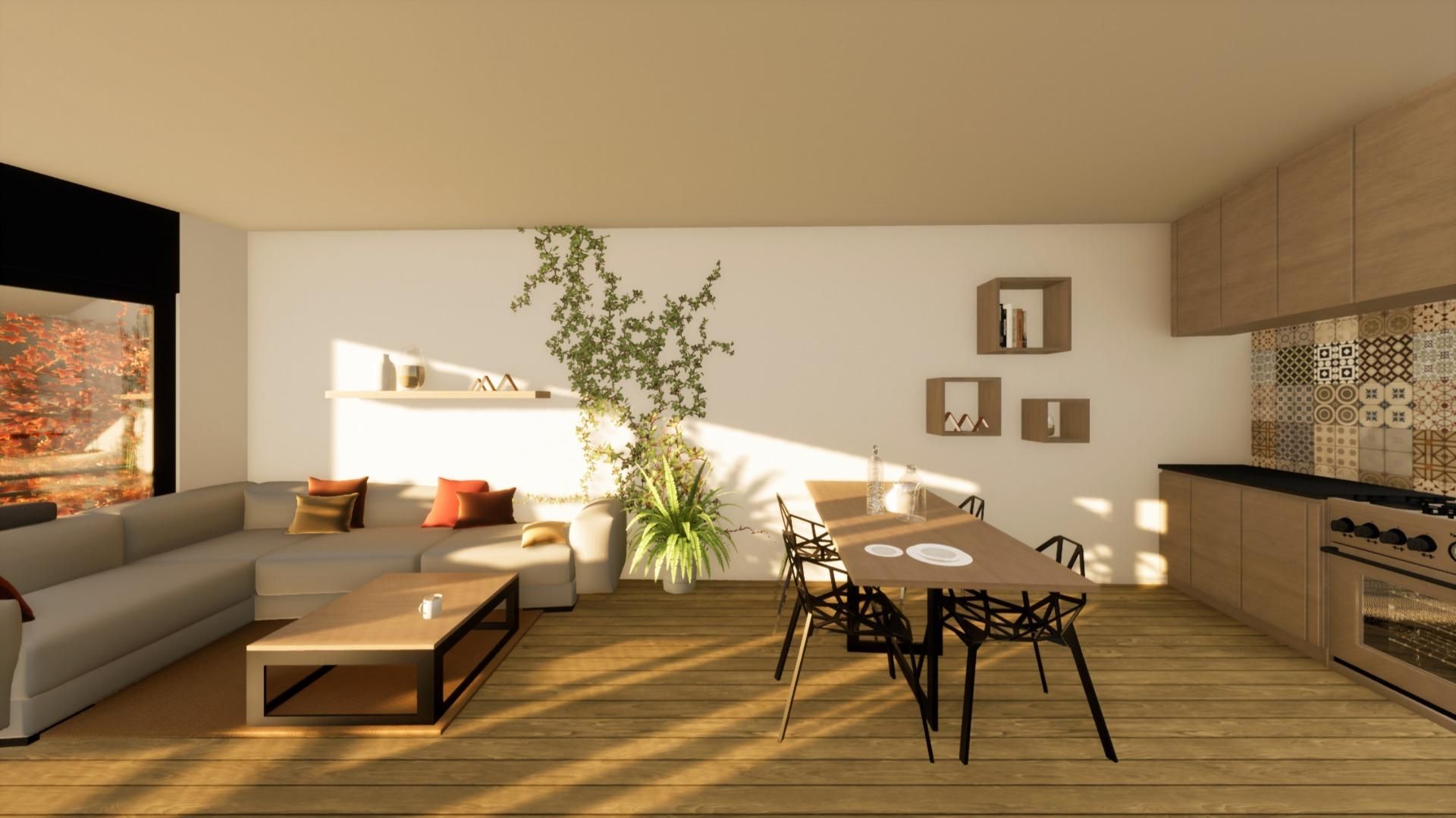 Wohnzimmer von Wohnung zum Verkauf in  Lleida Capital mit Parkett, Terrasse und Balkon