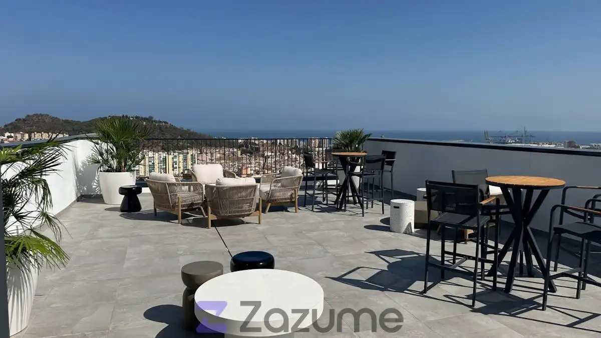 Terrace of Flat for rent in Málaga  with Air Conditioner, Heating and Private garden