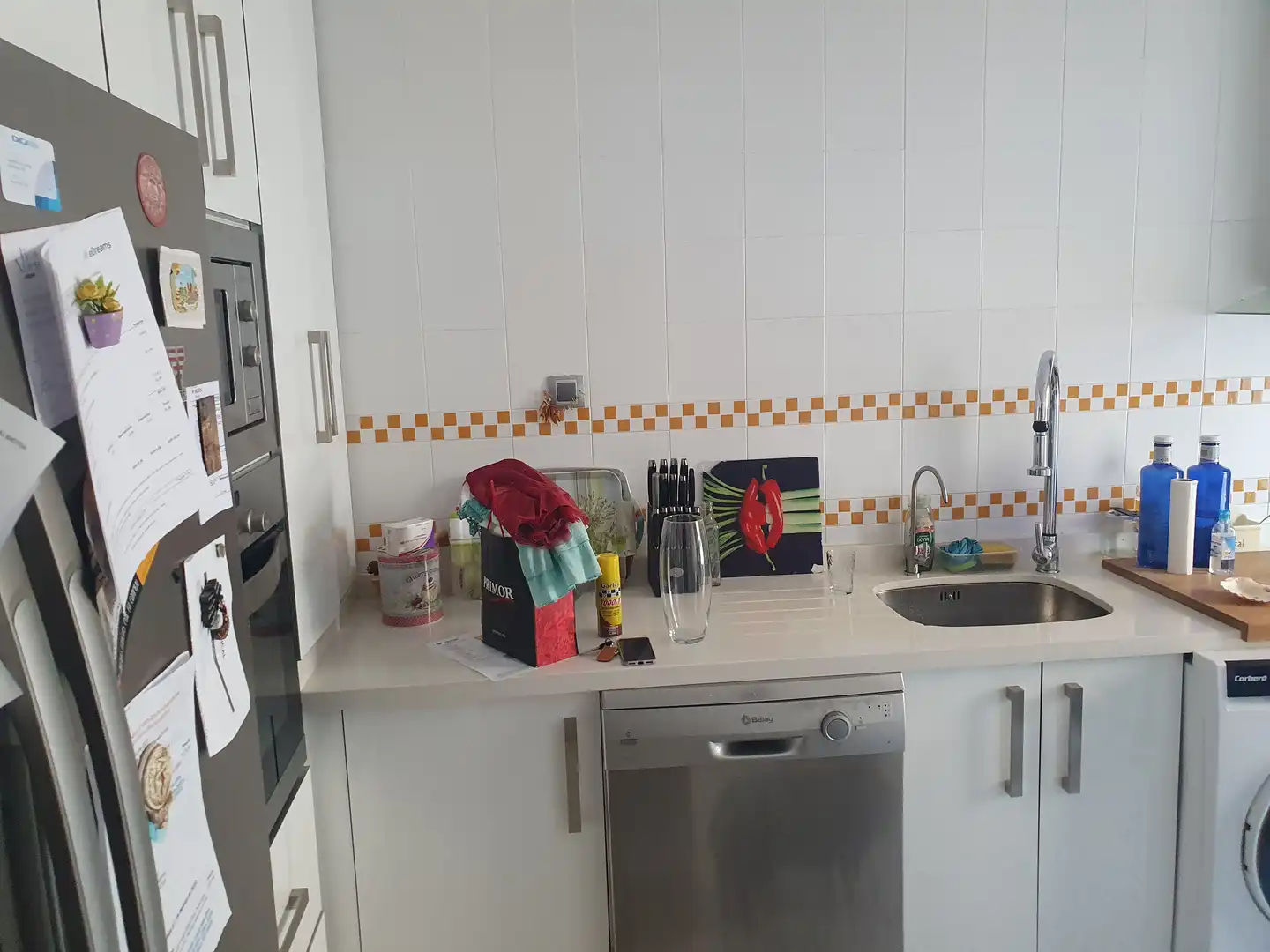 Cocina de Casa adosada de alquiler en Roquetas de Mar con Aire acondicionado, Calefacción y Parquet