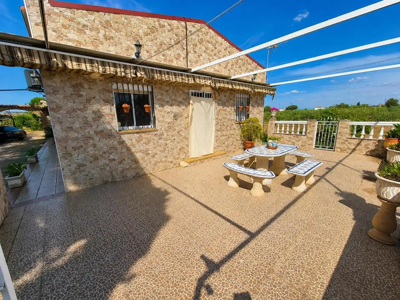 Terrassa de Casa o xalet en venda en Arroyo de San Serván amb Jardí privat, Terrassa i Piscina
